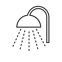 Simple Shower icon vector. Shower icon page symbol for your web site design .