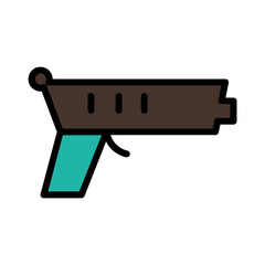 Guard Pistol Police Filled Outline Icon