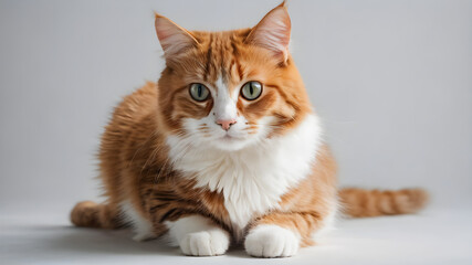 Obraz premium cat on a white background