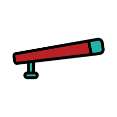 Safety Security Stick Filled Outline Icon