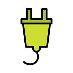 Cable Ecology Plug Filled Outline Icon