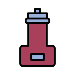 Drink Bottle Sport Filled Outline Icon