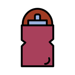 Bottle Drink Water Filled Outline Icon