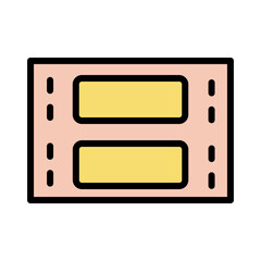 Film Music Play Filled Outline Icon