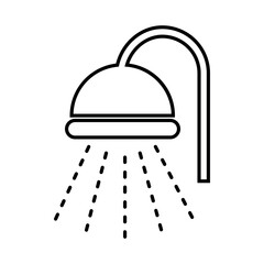 Simple Shower icon vector. Shower icon page symbol for your web site design .