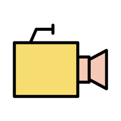 Recording Video Camera Filled Outline Icon