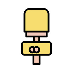Sound Vintage Voice Filled Outline Icon