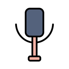Audio Mic Record Filled Outline Icon
