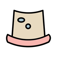 Hat Cap Magic Filled Outline Icon