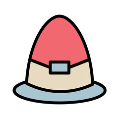 Hat Cap Magic Filled Outline Icon