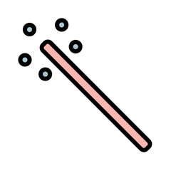 Magic Party Stick Filled Outline Icon