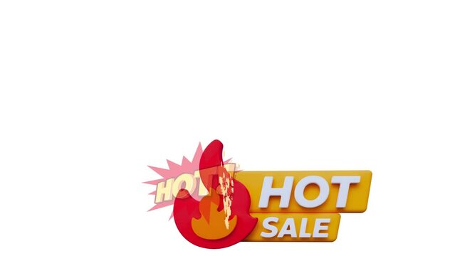 Discount promo announcement message with megaphone animation. Sale discount and retail business concept for marketing promotion video.