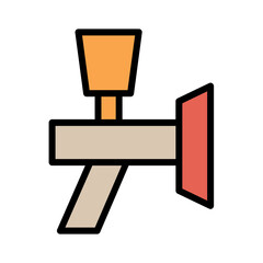 Beer Tap Faucet Filled Outline Icon