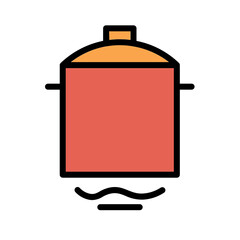 Cook Heat Hot Filled Outline Icon