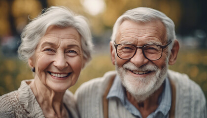 Cherished Moments: Smiling Seniors in Love
