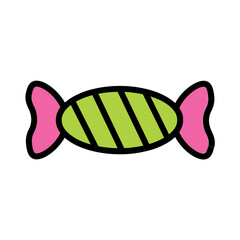 Candy Food Stick Filled Outline Icon