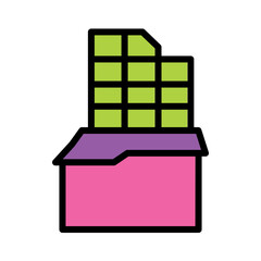 Cocoa Dessert Chocolate Filled Outline Icon