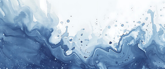 the background of an watercolor splashing blue water 