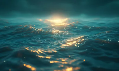 Fotobehang the glow of the sun under the ocean inyle of s © Torrent