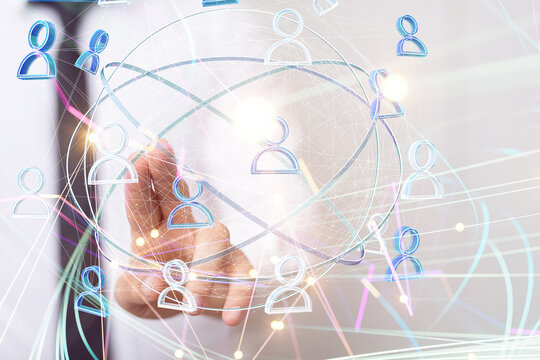 conference Digital Network and data concept 3d