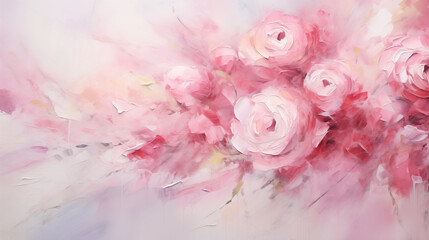 Abstract pink roses art background