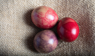painted easter eggs holiday background