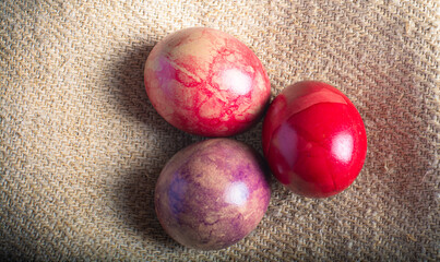 painted easter eggs holiday background