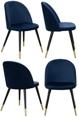 Chair for home or cafe. Element of the interior. Isolated from the background. In different angles