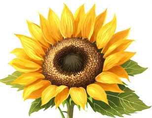 Sonnenblume isoliert auf weißen Hintergrund, Freisteller