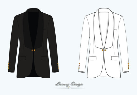 Illustration of Tuxedo Jacket suit
