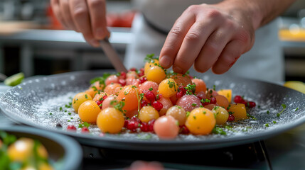 chef preparing meat