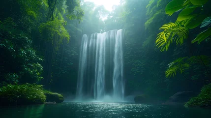 Foto auf Acrylglas waterfall in the forest © Nik