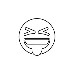  black emoticon Bold line icon. Images are a vector, editable stroke. Made with precision and an eye for quality.