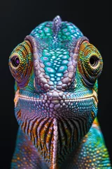 Foto op Canvas macro photo fo chameleon head © Lusia Lukina