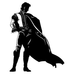 Silhouette matador black color only full body