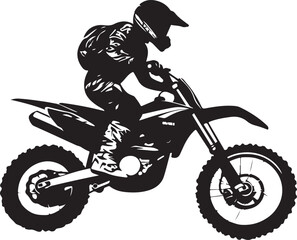 motocross silhouette vector illustration silhouettes motocross rider on a motorcycle vector illustrations