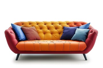 A modern sofa isolated with clipping path.