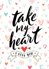 Obraz premium Love, hearts vector T shirt designs. Happy Valentine's Day with hearts and love themed Can be used for notebook cover, phone case pattern, wrapping paper, fashion print design etc.