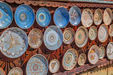 Romanian traditional ceramic plate, Horezu, Romania - 731992128