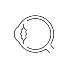 Eye cataract line outline icon