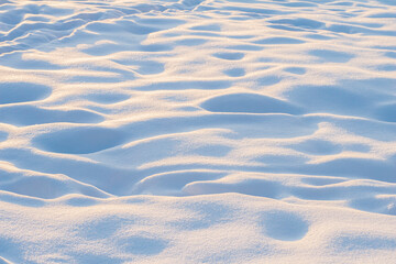 Bright snow surface with trace remains.