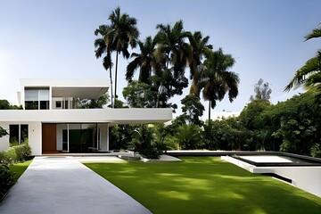 Fototapeta premium Tropical Modern Luxury Home Resort