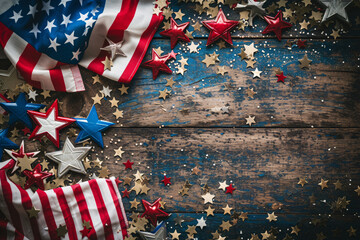 Independence Day background, Memorial Day, Patriots Day, Veterans Day concept, American Flag USA, patriotism - obrazy, fototapety, plakaty