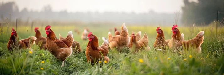 Foto op Plexiglas Commercial farming and agriculture and agribusiness concept with chickens © Brian