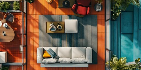 Obraz na płótnie Canvas real estate concept with interior happy home