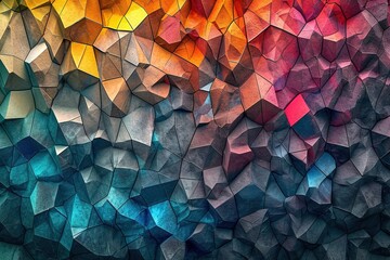 Fototapeta premium Abstract Delaunay Voronoi trianglify Generative Art background illustration