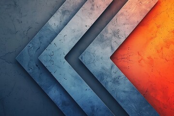 Abstract modern background gradient color. Orange and blue gradient arrow shape.