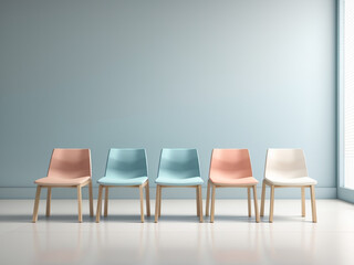  Realistic Image of Chairs Arranged in a Row