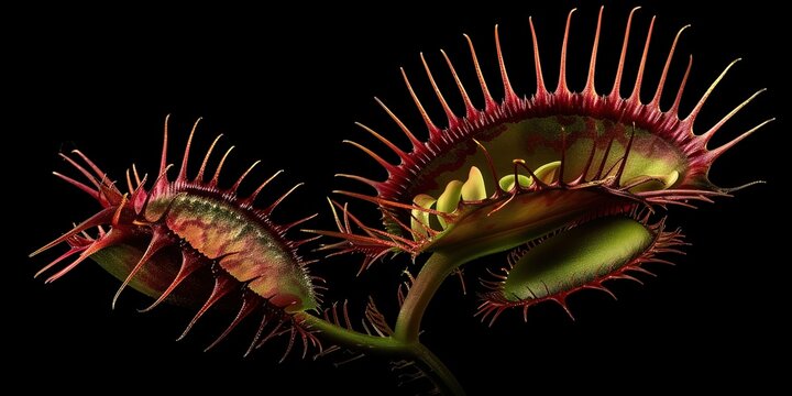 Closeup photo of a venus flytrap plant