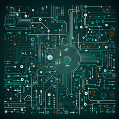 Fototapeta premium Electric Circuit: Technological Wonders in Wiring